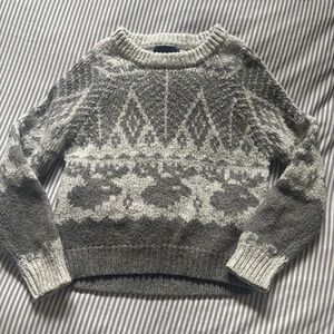 Vintage Patterned Knit Sweater